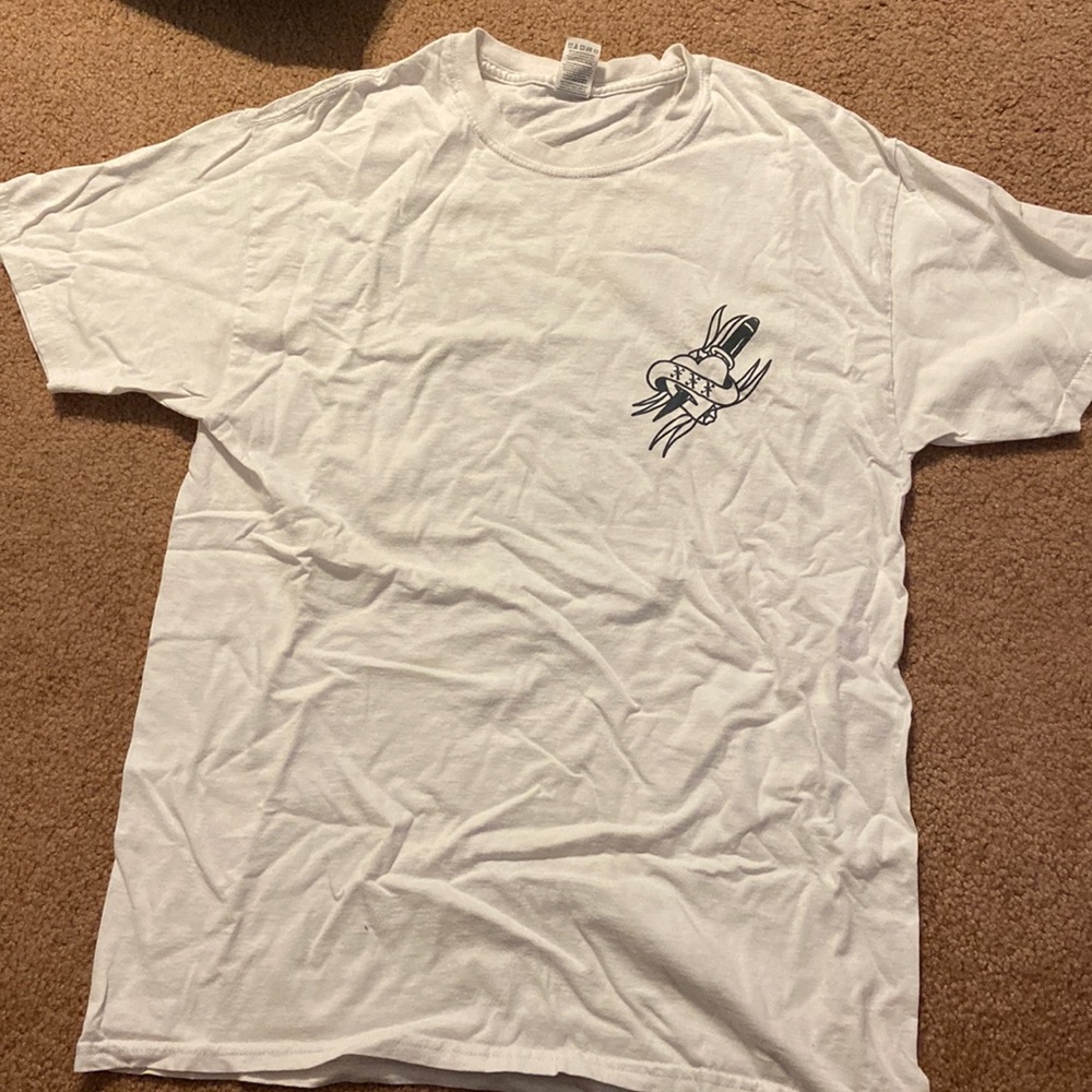 White Straight Edge Worldwide Tee